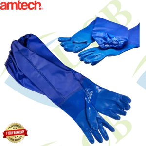 Amtech PVC Rubber Glove 25in Gauntlet Ponds Chemicals Drains Fishing PROTECTION - Picture 1 of 2