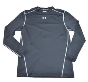 Under Armour Compression Shirt Men 2XL XXL Gray Coldgear Charcoal Long Sleeve - Picture 1 of 3