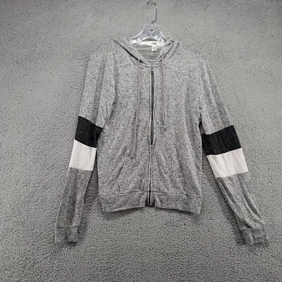 Chaqueta Victoria's Secret Rosa Para Mujer Pequeña Con Capucha Gris Blanco y Negro Viscosa Foto 1 de 4