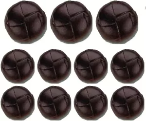 ATbutton Brand Deluxe Brown Leather Buttons Set (11) - Picture 1 of 3