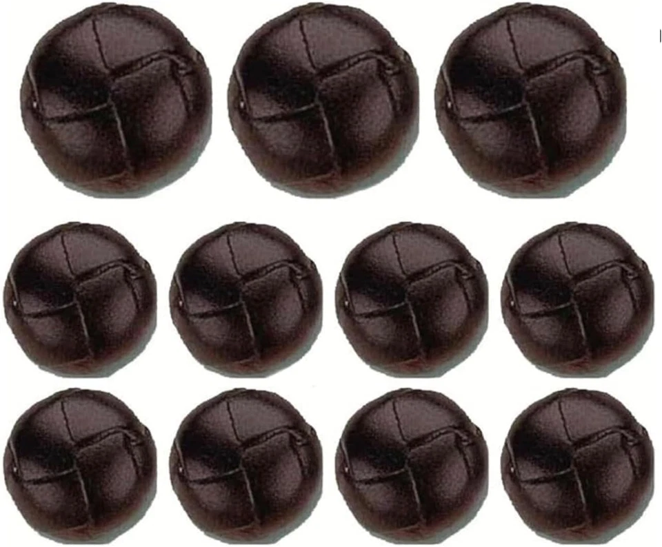 ATbutton Brand Deluxe Brown Leather Buttons Set (11) - Image 1 of 3