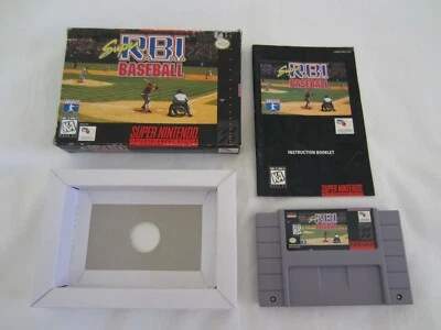 Super R.B.I. Baseball SNES Super Nintendo CIB Complete Box 1995 Time Warner RARE - Image 1 of 4