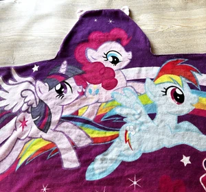 Hooded Towel Bathroom Beach My Little Pony Kids 24 x 50 Rainbow Dash Pinky Pie - Picture 1 of 5