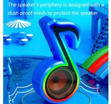 Eighth Note Shape 3D RGB Desktop USB Wireless Stereo Audio TF Bluetooth Speaker