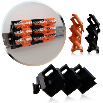 SULDEX Hutschienenhalter passend für Wago Klemmen 221 Halter 3 5 Hutschiene Halterung