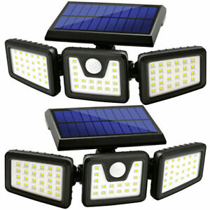 Solar Power Light 74 LED PIR Motion Sensor Outdoor Lamp Garden Waterproof