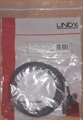 Micro-HDMI auf DVI-D Monitorkabel 3 Meter 3m (Lindy 4115) Digital Video Cable - Bild 1 von 3