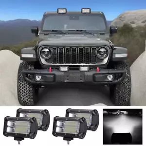 4x 5" 288W LED Barra de luces de trabajo Punto de inundación Conducción todoterreno 4x4 ATV SUV Camiones Lámparas - Imagen 1 de 11