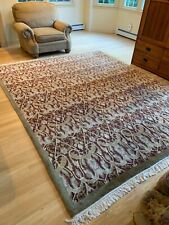 Indo Agra 7’9" x 9’5" Wool Rug Excellent Condition with Pad