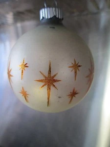 Adornos de vidrio antiguos vintage ~ juego de 7 estrellas doradas y diseño de árbol verde - Imagen 1 de 3