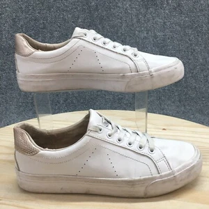 Bershka Zapatos Mujer 38 Informales Tenis Cuero Blanco Con Cordones Punta Redonda Baja - Imagen 1 de 17