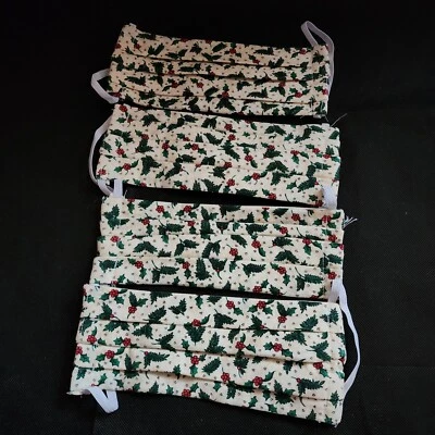 Handmade Face Mask Washable Adult Double Layer Set Of 4 Christmas Theme - Image 1 of 2