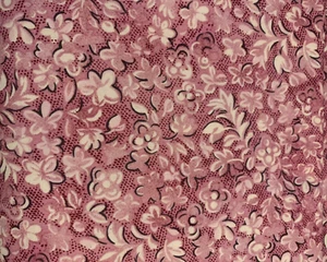 Vtg Floral Cotton Fabric By Northcott Silk, Inc Plum Mulberry White Black BTHY - Picture 1 of 19