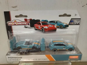 PORSCHE CAYENNE TURBO S + TRAILER + PORSCHE 918 SPYDER 1:64 MAJORETTE - Imagen 1 de 2