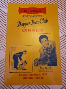 1977 MANN DES JAHRES Pittsburgh Tony Dorsett DAPPER DAN ABENDESSENPROGRAMM - Bild 1 von 9