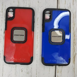 RokForm iPhone X Cases Red and Blue Cell Phone Cases New Open Box Lot Of 2 - Picture 1 of 7