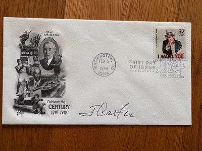 JIMMY CARTER AUTOGRAPHED "UNCLE SAM I WANT YOU" 1998 FIRST DAY COVER ENVELOPE - Image 1 of 2