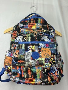 Kipling Seoul Urban City Graffiti Skate Backpack Large HTF - Picture 1 of 24