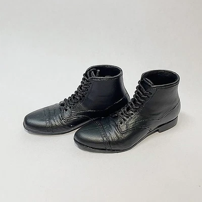 Zapatos negros masculinos 1:6 botas modelo pintado ajuste 12" soldado figura de acción juguetes corporales Foto 1 de 4