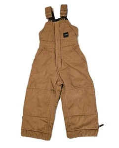 Walls Kidz Grow System Bib Overalls Youth XS Insulated Brown Canvas Hunting - Picture 1 of 7
