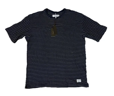 Camiseta Rag & Bone Indigo Rayas Bolsillo Pequeña Manga Corta Nueva con Etiquetas Foto 1 de 4