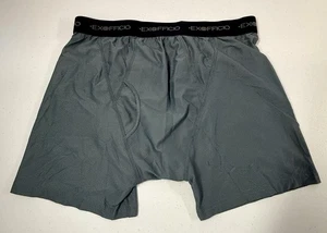 1 Pair Gray Exofficio Give N Go Men's Boxer Briefs Underwear No Wicking Medium M - Picture 1 of 2