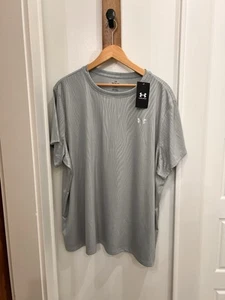 Under Armour Women's Gray Velocity Emboss Short Sleeve Loose T-Shirt 2XL NWT - Picture 1 of 5
