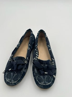 Coach | Mocasines Carisa Jacquard Monograma Lona Azul Denim Driver Mujer Talla 5.5 Foto 1 de 4