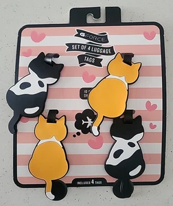 Neu G Force CATS Kitty Katzen 4 Stück Gepäck Schule Rucksack Etiketten Ausweis Set - Bild 1 von 5
