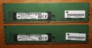 Micron RAM RDIMM 8GB PC4-2933Y-RD1-12 MTA9ASF1G72PZ-2G9E1TI   HP p/n L15415-501 - Picture 1 of 5
