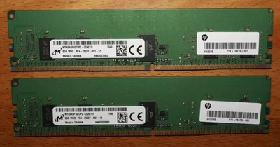 Micron RAM RDIMM 8GB PC4-2933Y-RD1-12 MTA9ASF1G72PZ-2G9E1TI   HP p/n L15415-501 - Image 1 of 4