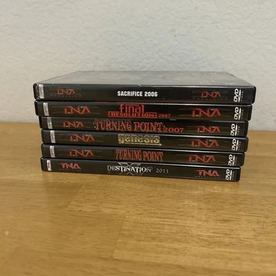 TNA Wrestling 6 DVD Lot- 2006-2011 Events Kurt Angle Sting Jeff Jarrett - Image 1 of 4