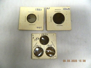 ONE AND TWO CENT PENNIES 1864 TO 1905 - Picture 1 of 9