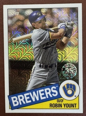 Robin Yount 2020 Topps Chrome 1985 Silver Pack #85TC-25 Milwaukee Brewers - Image 1 of 2