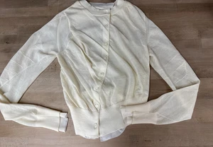 Sacai Light Yellow Asymmetrical Front Cardigan SZ 1/S NWT $635 - Picture 1 of 9