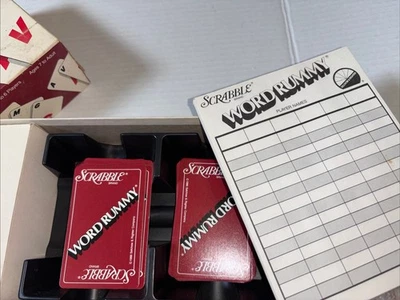 SCRABBLE WORD RUMMY by Selchow & Righter Family Game 1987 Complete - Image 1 of 4