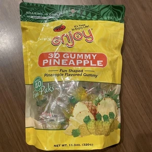 Enjoy 3D Sabor Piña Gomosa 11.3oz Bolsa 40ct Envuelta Individualmente NUEVO - Imagen 1 de 3