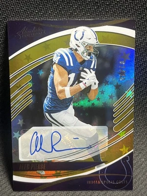 2025 PANINI ABSOLUTE ALEC PIERCE GOLD STARS AUTO 2/10 INDIANAPOLIS COLTS - Image 1 of 4