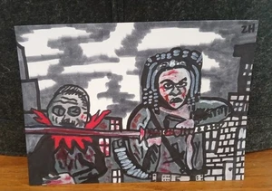 Drawing Painting Michonne Walking Dead Horror Katana Walker Zombie Sword Comic - Bild 1 von 1