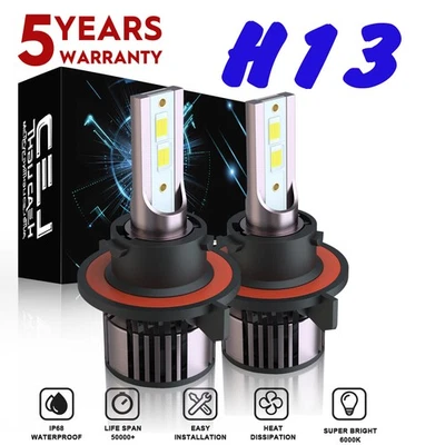 Par de bombillas LED brillantes 9008 para Polaris Ranger Crew XP 900 EPS 2017-2019 Foto 1 de 4