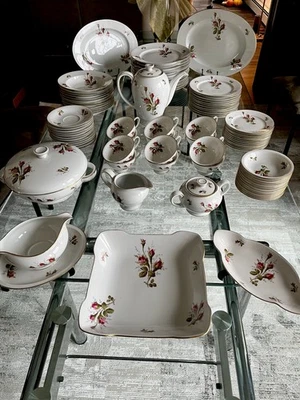 JUEGO DE 96 PIEZAS ULTRA RARO ROSENTHAL CONTINENTAL PETAL LANE COMPLETO CON TODAS LAS TAPAS Foto 1 de 4