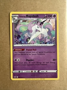 Galarian Rapidash 082/202 Rare Sword and Shield Base Set Pokemon NM excellent co - Picture 1 of 2