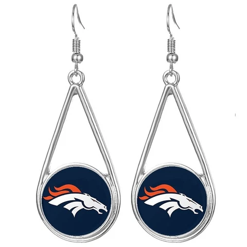 Denver Broncos Womens Silver Drop Dangle Earrings w Gift Pkg D29 Cover