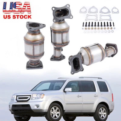 Complete Catalytic Converters #45131-45132-16447 For Honda PILOT 3.5L 2009-2015 Foto 1 de 4