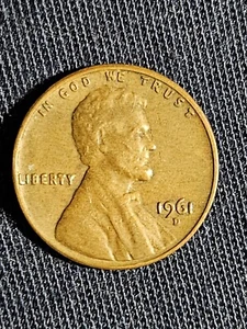 1961 D Penny Errors Struck Off Center, Letters On Rim - Picture 1 of 10