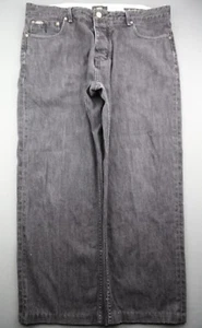 Men's Obey Jeans Roomy Fit Straight Leg Black 5 Pocket Size 36 (Msr 36x25) - Picture 1 of 12