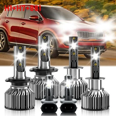 Combo LED Headlight+Fog Light Bulbs Kit Super Bright For Kia Sorento 2003-2006 - Image 1 of 4