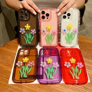 Anti Scratch Luminous 3D Flower Case Cover For iPhone 15 14 13 12 11Pro Max - Picture 1 of 13