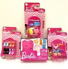 Lot of 4 Barbie Accessories Shoes Headbands Sunglasses Handbags Breakfast Bundle