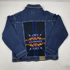 Vintage Pendleton Herren XL hochwertige Westernkleidung Azteken Wolle Denim Jeansjacke - Bild 1 von 20